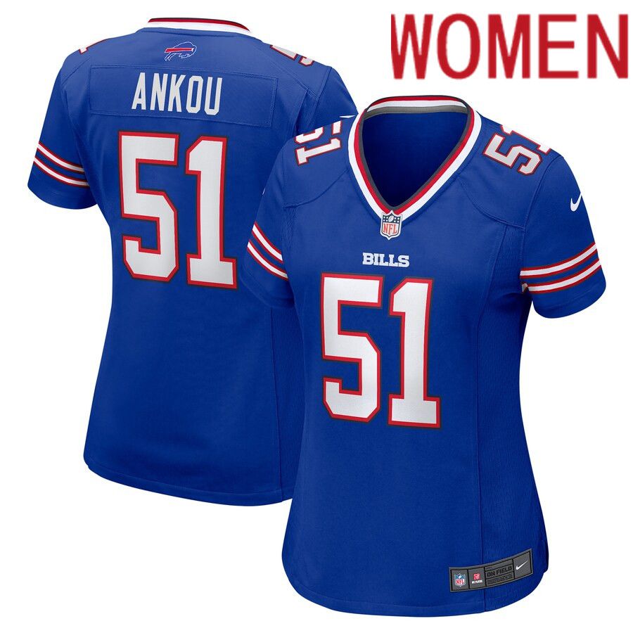 Women Buffalo Bills 51 Eli Ankou Nike Royal Home Game Player NFL Jersey
